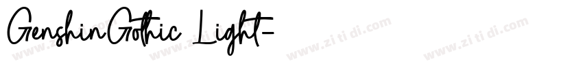 GenshinGothic Light字体转换